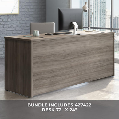 Sauder Office Works Affirm 72 X 24 Shell 2 Drawer Pedestal Ste Hudson Elm Finish