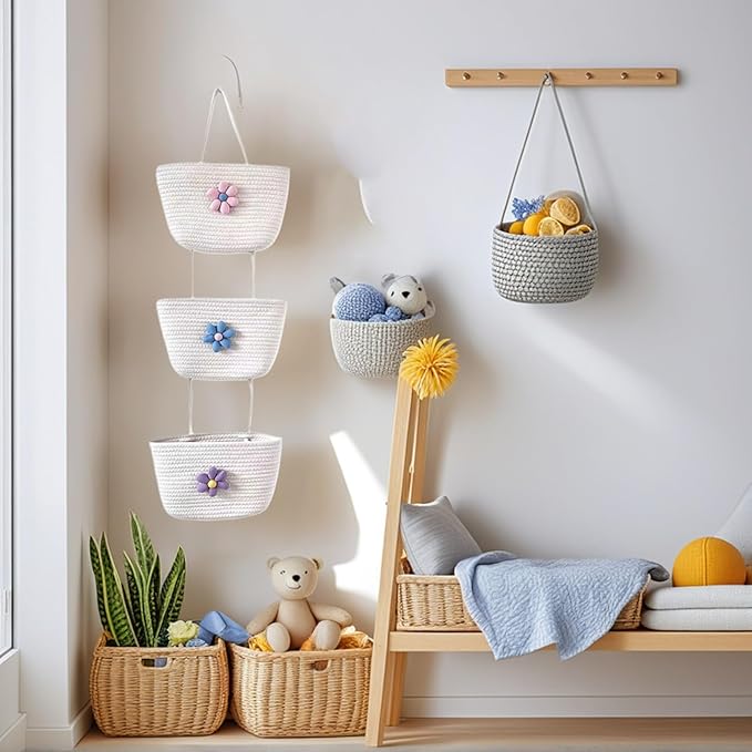 Nursery Must-Have! 3-Tier Cotton Hanging Baskets