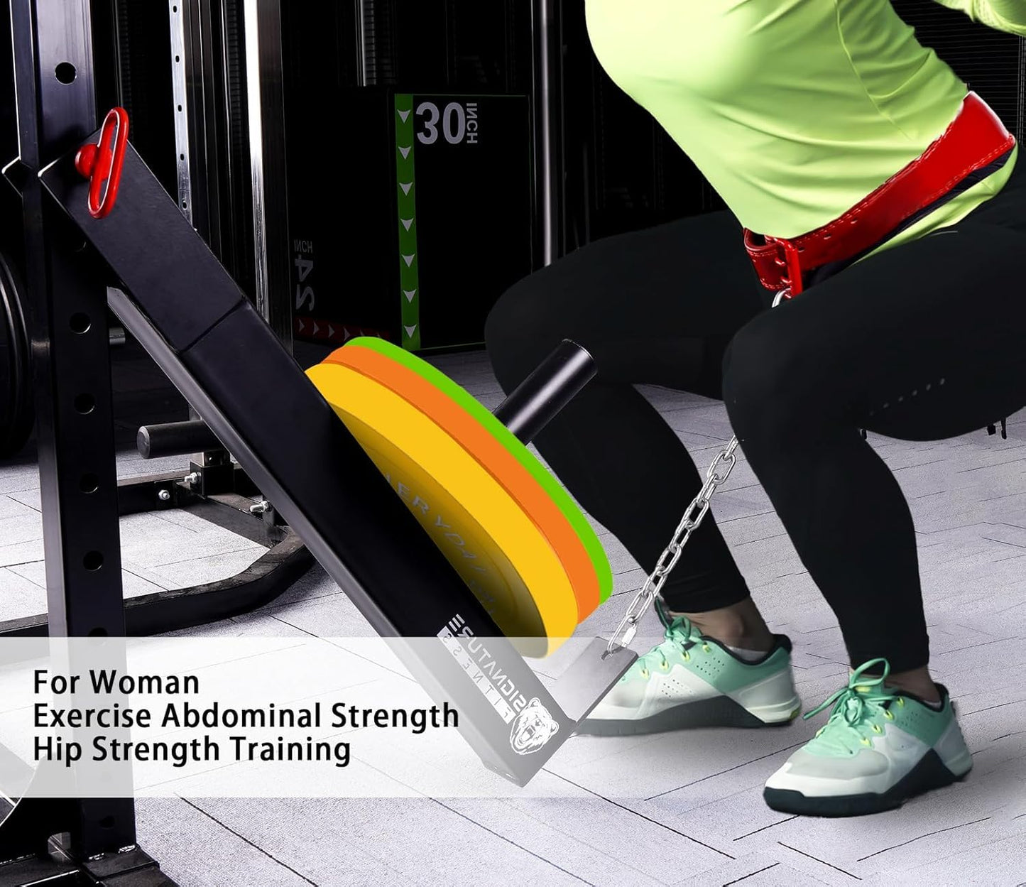 Fitvids Squat Lever Arm Plate Loaded Gym Fitness Equipment Curls Rows Guided Deadlifts Black