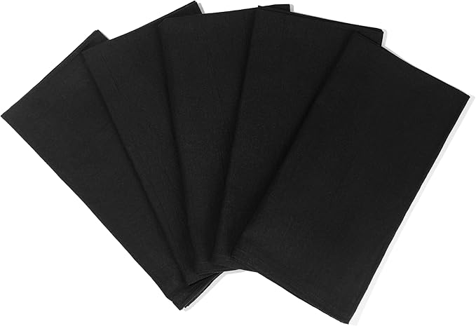Black Flour Sack Tea Towels