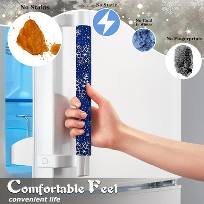 3PCS Refrigerator Door Handle Covers Kitchen Decor Keep Appliance Clean Anti-Static Stains for Fridge Dishwashers Velvet (Pink)