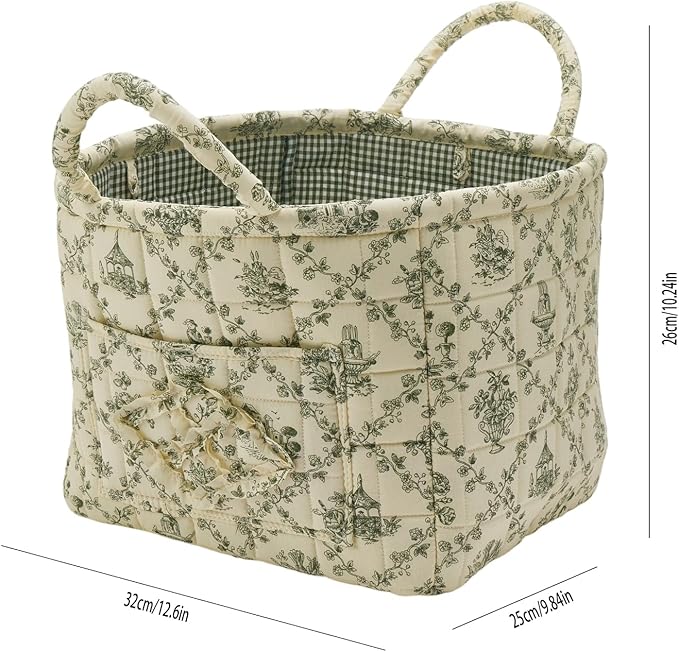 Quilted Fabric Storage Basket