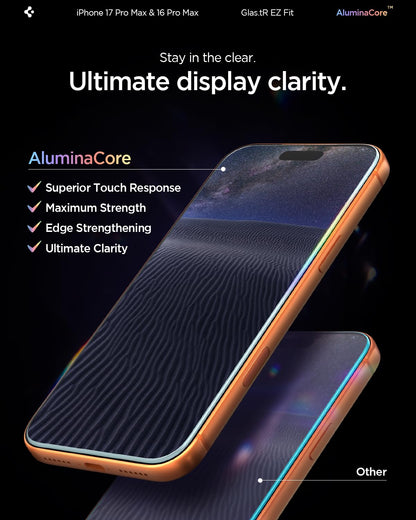 Spigen Tempered Glass Screen Protector [GlasTR EZ FIT] designed for iPhone 14 Pro Max [Case Friendly] - Sensor Protection / 2 Pack