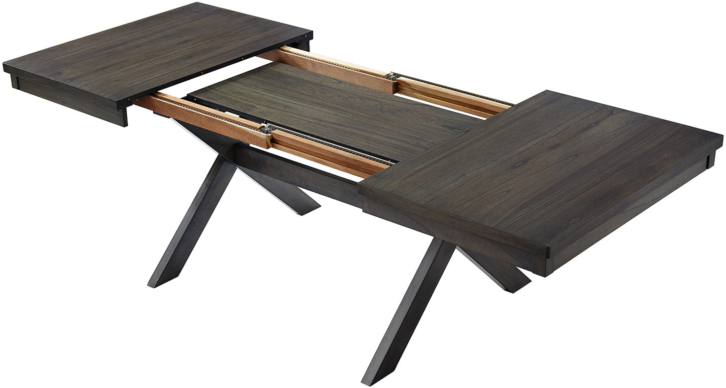 Crosley Furniture Hayden 9-Piece Modern Farmhouse Dining Table Set for 8 with Parsons Chairs, Slate