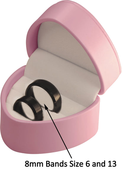 LAODA Heart Shaped Double Couple Ring Box for Wedding & Engagement - Premium PU Leather Two Slot Ring Jewelry Gift Box for Women & Men for Wedding Day Ceremony (1, Pink)