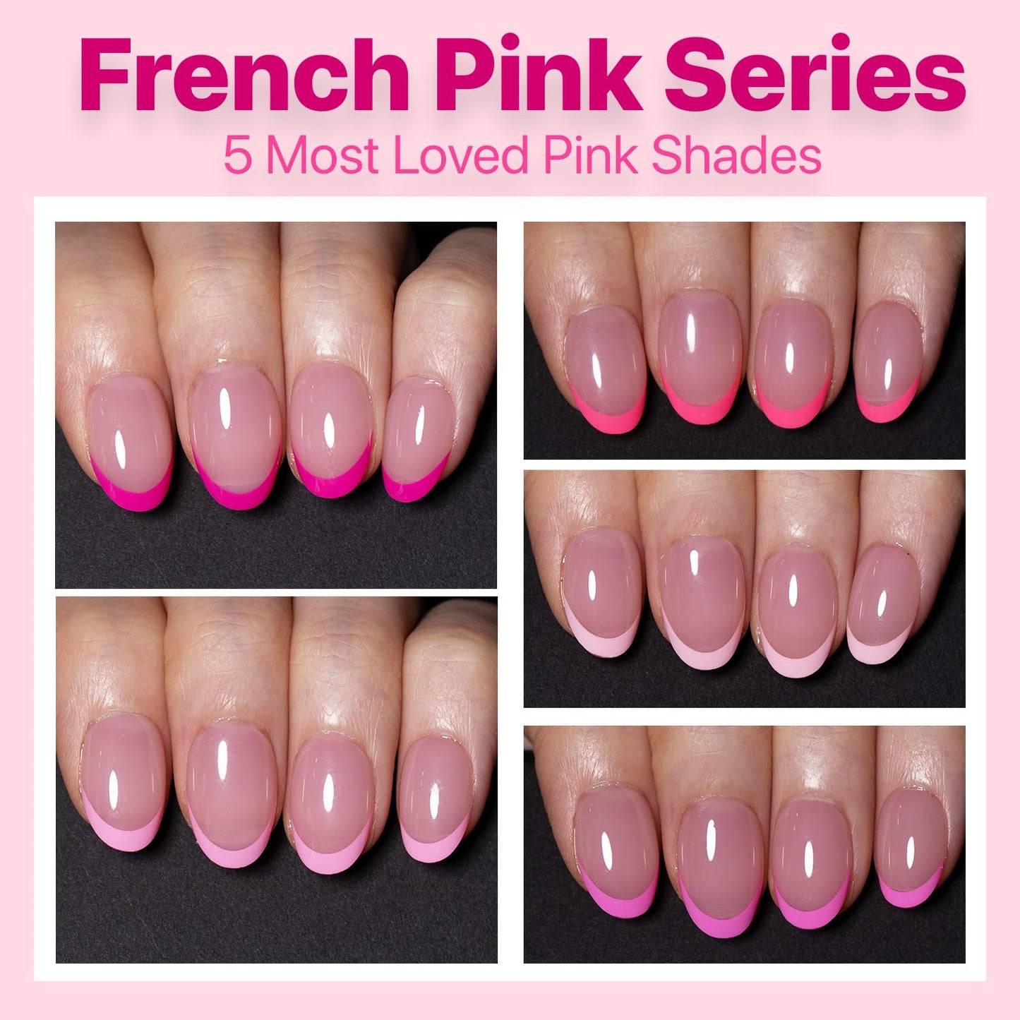 SXC Cosmetics French Tip Press On Nails - Skin Tone Nude and Color Series, Short Coffin X-Pro Tips Starter Kit ST119KIT