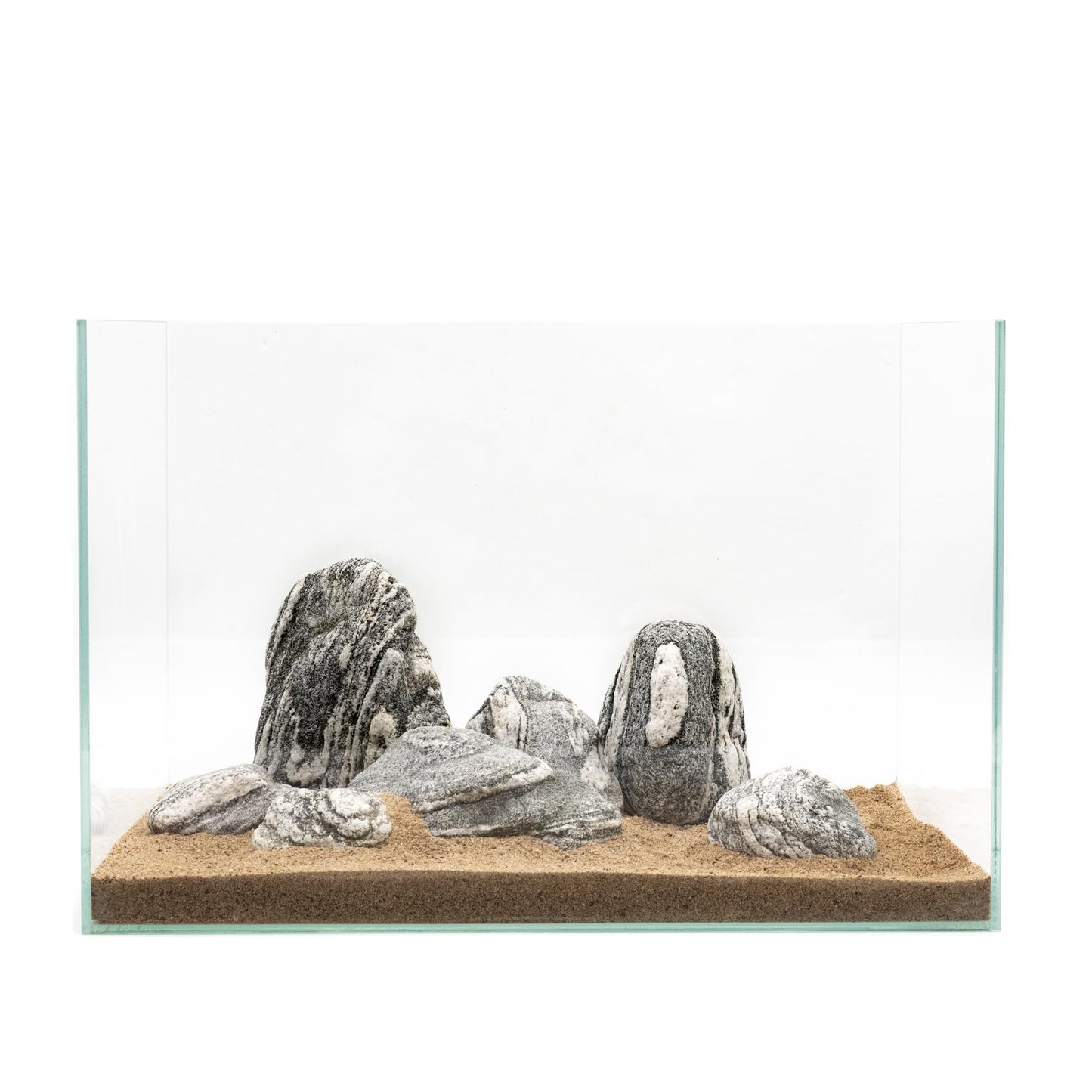 KINGRUI Aquarium Rocks Silver Seiryu Rock 5lb Natural Stone for Fish Tanks, Terrariums, Bonsai, Garden Decoration, Micro Landscapes & Reptile Terrariums(2-5inch 4-5Pcs)