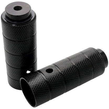 Ruiwaer 1 Pair Mountain Bike Steel Pegs Bicycle Pedal Front Rear Axle Foot Pegs 110 x 38mm Bike Accessories, Black