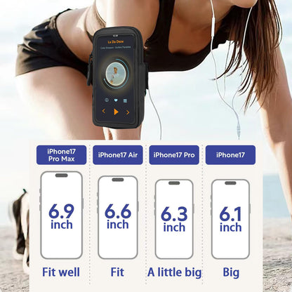 Phone Holder for Running, Walking, and Workout - Adjustable Arm Band Armband for iPhone and Cell Phones - Clear Crossbody Phone Pouch Purse with Strap for Women Men