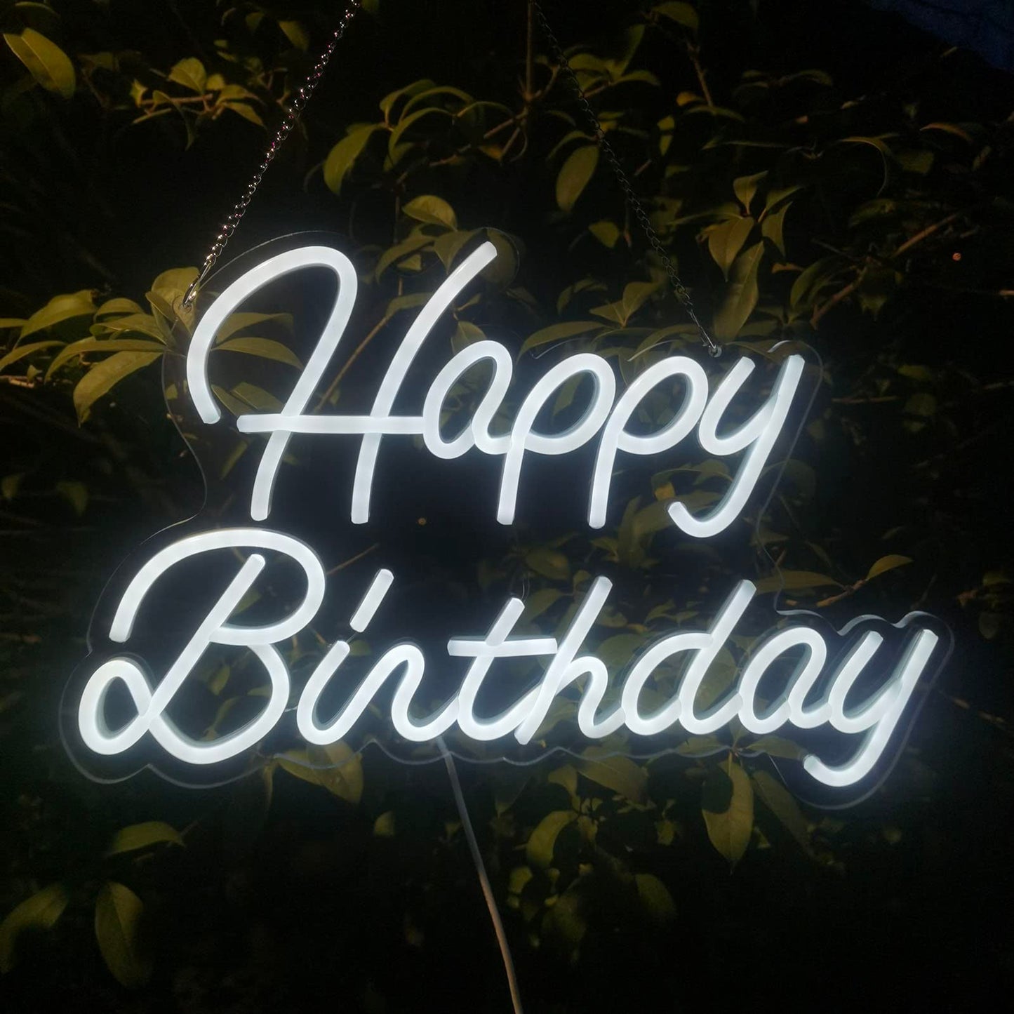 Neon Happy Birthday Sign Wall Decoration Lights Wedding Bar Cafe Christmas Home Party Decoration Kids Gift with Dimmable Switch Reusable Happy Birthday LED Neon USB 16.5x10 Inch