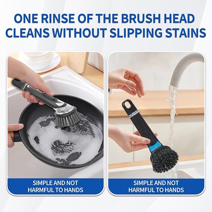 Kitchenware Cleaning Brush, Soap Cleaning Brush, Long Handle, No Dirty Hands