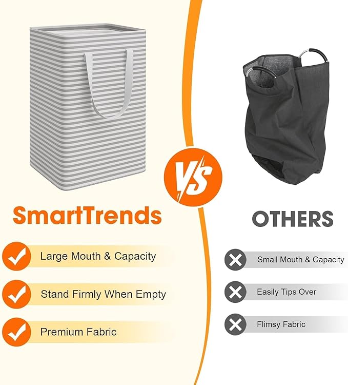 3 Pack Laundry Basket, Waterproof & Freestanding Large Laundry Hamper,