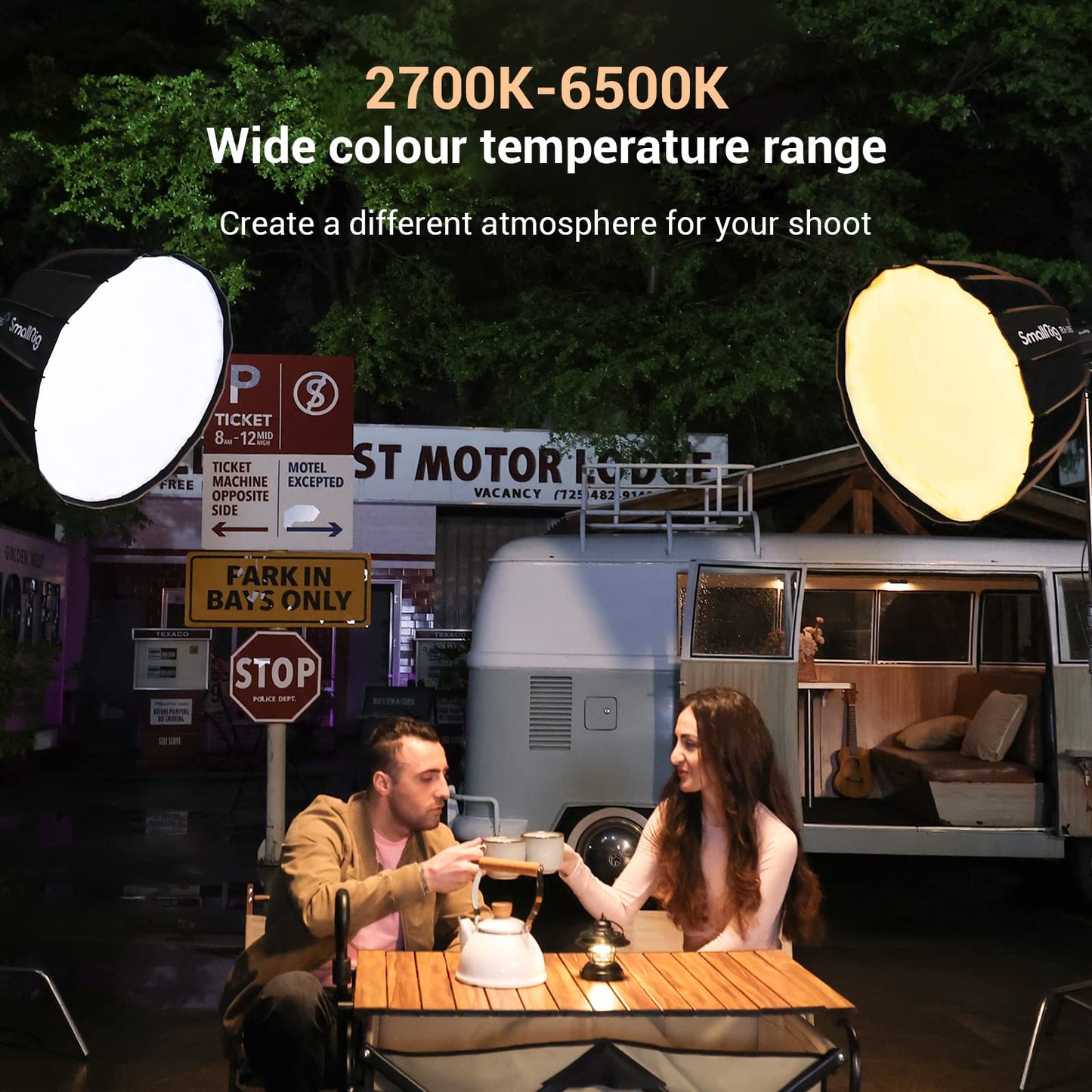 SmallRig RC 220B 220W Bi-Color LED Video Light 2700K-6500K 84500 Lux@3.3ft Continuous Lighting CRI 95+ TLCI 96+ w/Bowens Mount, Manual and App Control Remotely Professional Studio Spotlight