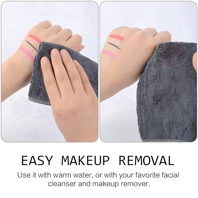 SINLAND Microfiber Facial Cloths Fast Drying Washcloth 12inch x 12inch Grey 2