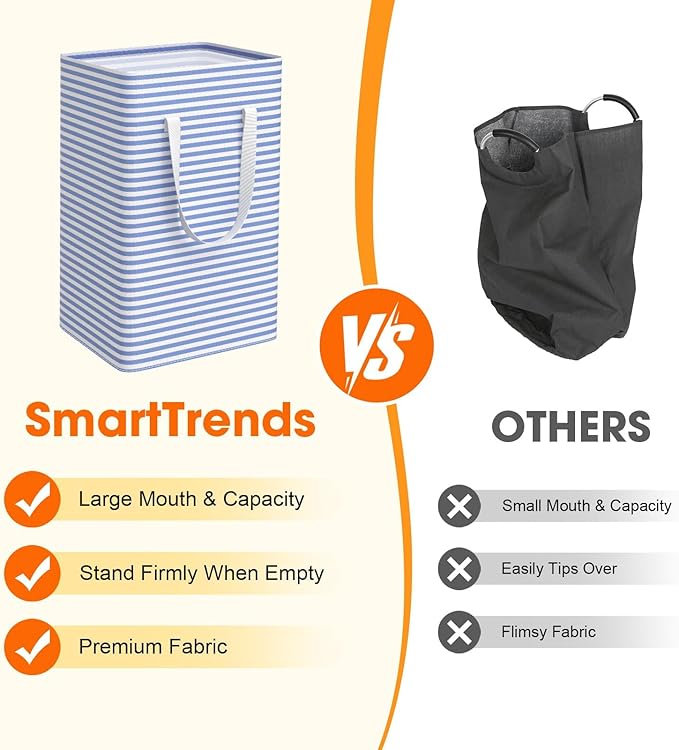 3 Pack Large Laundry Basket, Waterproof & Freestanding Laundry Hamper,