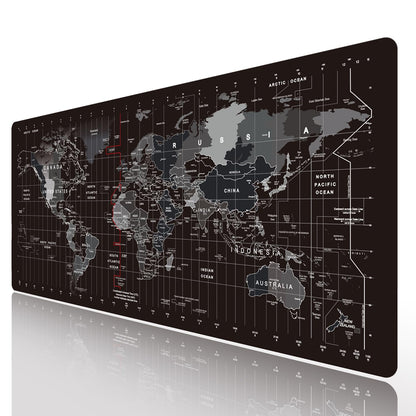 HGWALP Large Gaming Mouse Pad Black World Map Mouse Pad with Anti-Slip Rubber Base, Extended XXL Long Keyboard Pad Big Mouse Pads for Desk,31.5 X 11.8 Inch
