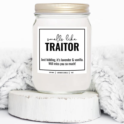 You Nique Designs New Job Candle for Women, 9 Ounces, Going Away Gifts for Coworker, Coworker Leaving Candle for Women, Farewell, Goodbye, All Natural Soy Aromatherapy Candles (Lavender & Vanilla)
