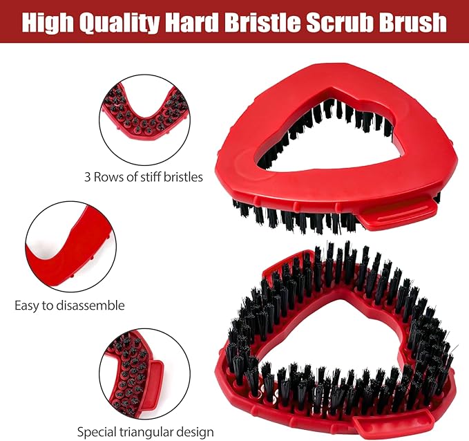 Scrub Brush, 2 Pack Spin Scrub Brush Replacement Head, Stiff Bristle Cleaning