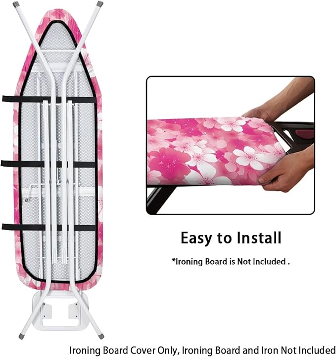 Cherry Blossom Ironing Board Cover, Soft Stain Resistant Ironing Board Protrctor