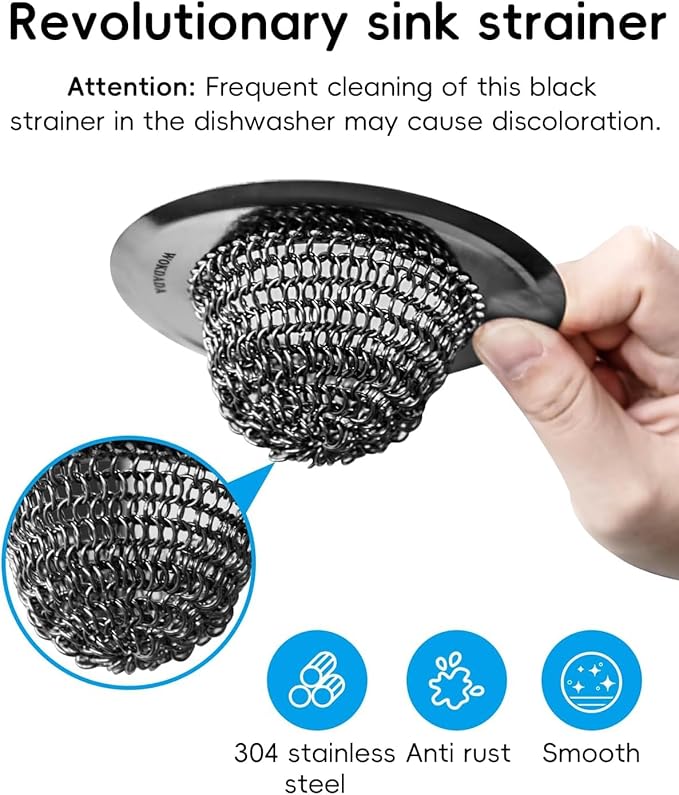 Revolutionary Kitchen Sink Drain Strainer, Patented Reversible Kitchen Sink