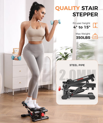Steppers for Exercise at Home,Mini Stepper with Exercise Equipment for Home Workouts,Hydraulic Fitness Stair Stepper