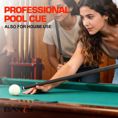 Banly Carbon Fiber Pool Cue - 12.5mm Time Crystal Tip, 58" Low Deflection Pool Sticks for Adults Professional Billiard Cue Sticks with Linggas Wood Butt