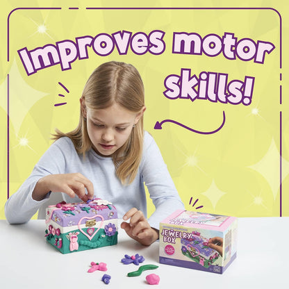 PURPLE LADYBUG Decorate Your Own Jewellery Box - Craft Kits for Kids, Ideal 7 Year Old Girl Gifts, Birthday Presents Ages 6-12, Girls Jewellery Box