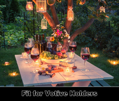 KOABY 200 Pack LED Tea Lights, Warm Yellow Flickering Lights, Last 100H+