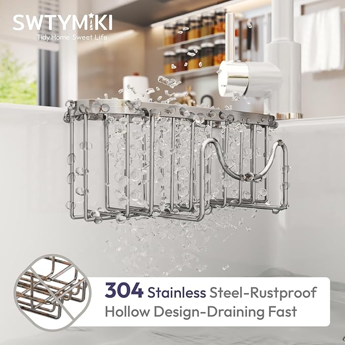 SWTYMIKI Sponge Holder for Kitchen Sink