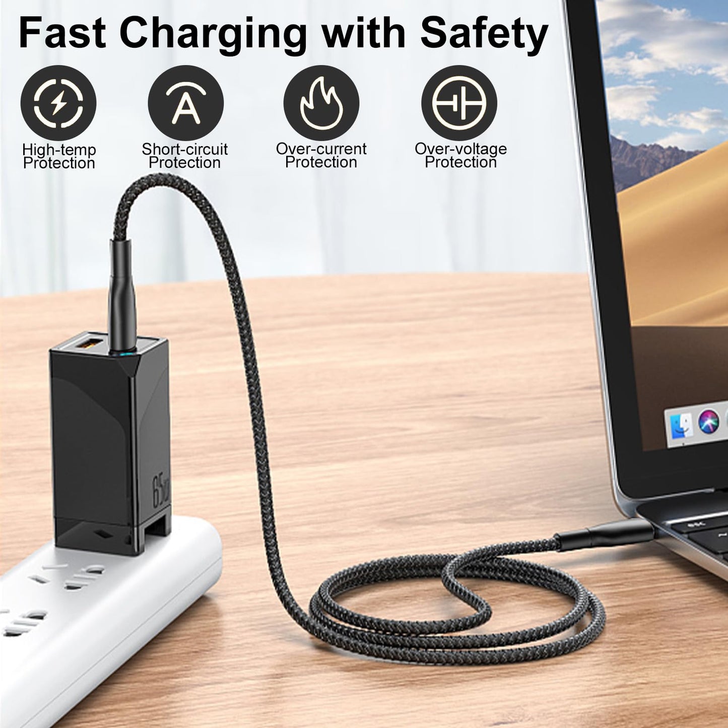 4 Pack Charging Cable 60W 3.1FT(2 Pack USB to USB C Cable and 2 Pack USB C to USB C Cable) Type C 60W Fast Charging Cable for iPhone 17 Series/16 Series/15 Series,iPad,AirPods,Watch,Samsung and More