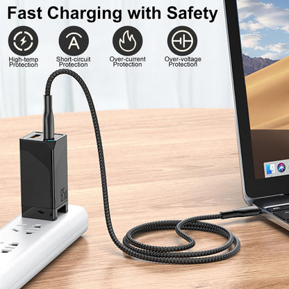 4 Pack Charging Cable 60W 3.1FT(2 Pack USB to USB C Cable and 2 Pack USB C to USB C Cable) Type C 60W Fast Charging Cable for iPhone 17 Series/16 Series/15 Series,iPad,AirPods,Watch,Samsung and More