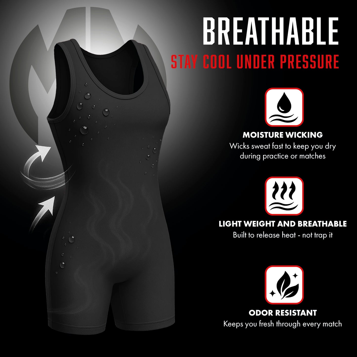 Matman Women & Girls Wrestling Singlet – High Performance Singlets for Wrestling or Weightlifting - Edge Singlet (Medium)