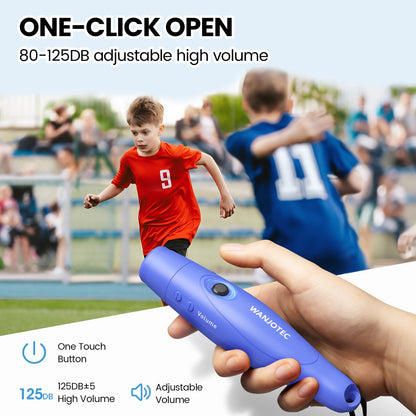 WANJOTEC Electronic Whistle 3 Pack, 3 Adjustable Tones, Maximum Volume 130dB Handheld Emergency Whistle for Referees, Sports, Outdoor Sports Whistle with Lanyard