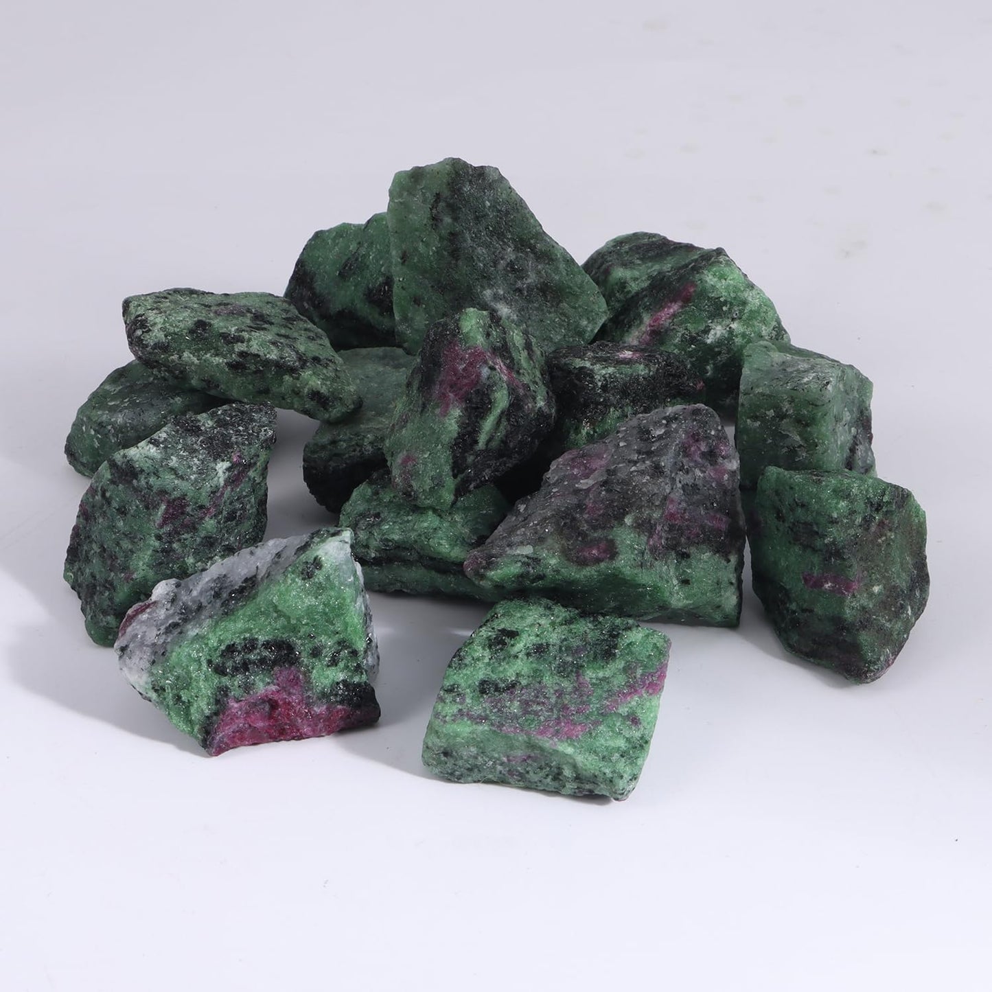 1Lb Ruby Zoisite Raw Stones Large Healing Crystals Natural Rough Stones for Tumbling, Cabbing, Fountain Rocks, Jewelry Making, Healing, Meditation, Reiki