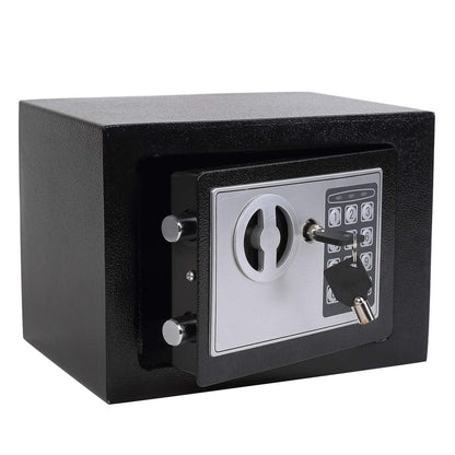 Yuanshikj Electronic Deluxe Digital Security Safe Box Key Keypad Lock Home Office Hotel Business Jewelry Gun Cash Use Storage money (BLACK)