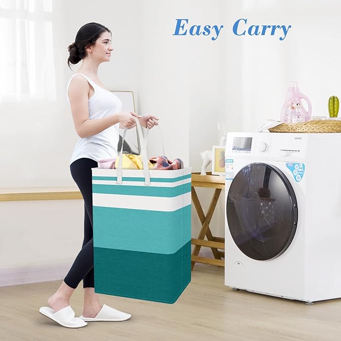 BlissTotes 3-Pack Laundry Basket, Freestanding＆Waterproof Laundry Hamper