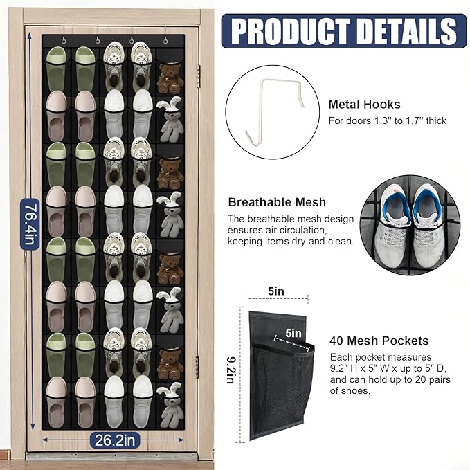 Over the Door Shoe Organizer
