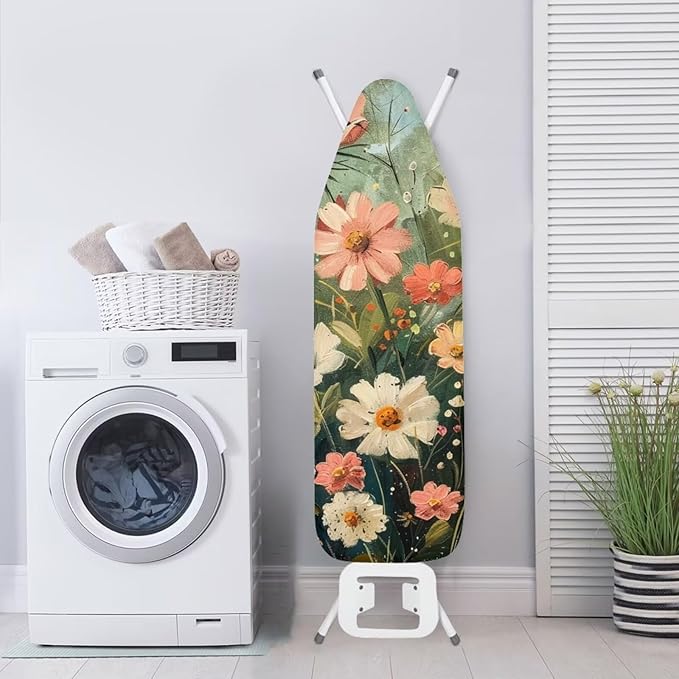 Daisy Prints Ironing Board Padded Cover Dust Covers Stretchable Iron Board