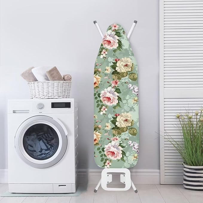 Flower Iron Board Cover with Padding Standard Size Ironing Pad Covers
