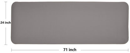 Fitvids All Purpose 1/2-Inch Extra Thick High Density Anti-Tear Exercise Yoga Mat and Knee Pad with Carrying Strap, Gray
