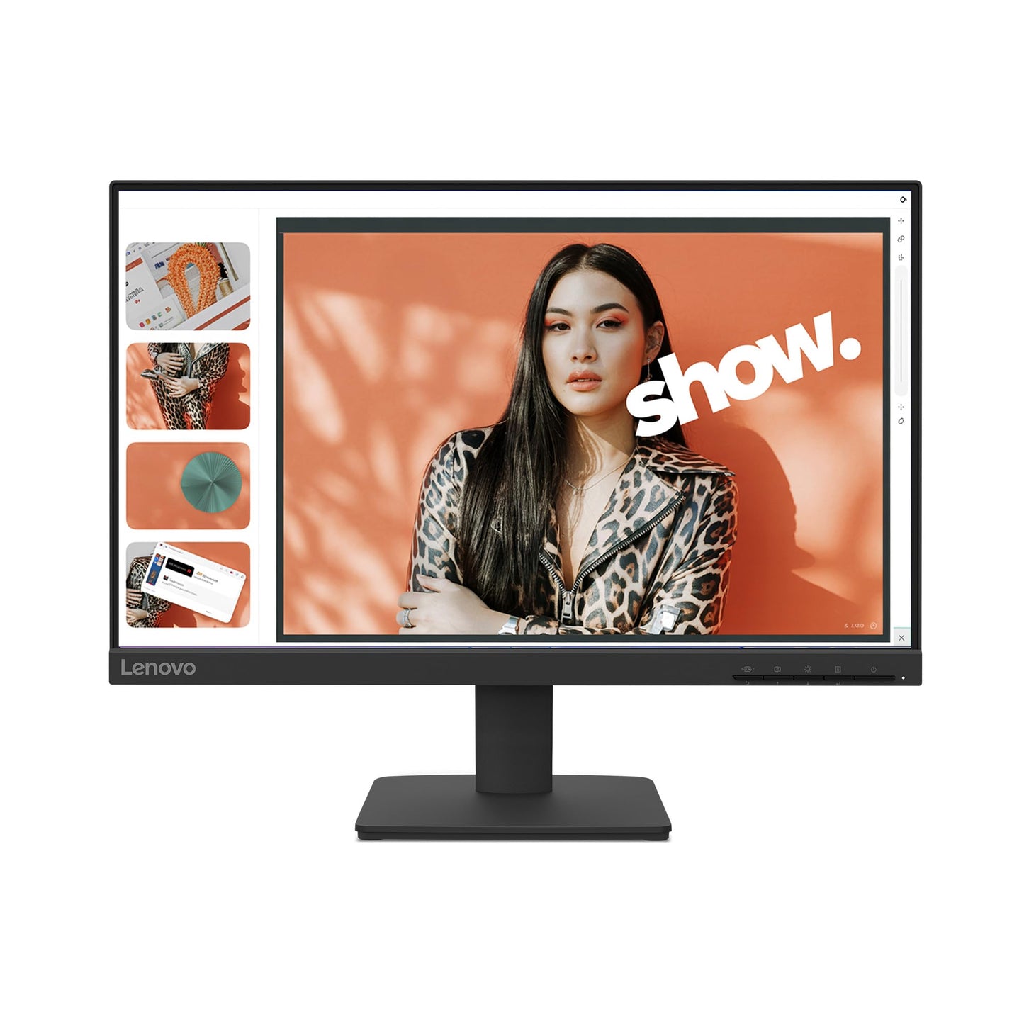 Lenovo L22e-40 Monitor, 21.45” FullHD Resolution, 250 nits Brightness, 75Hz Refresh Rate, AMD FreeSync, HDMI and VGA Ports, Tilt-Adjustable Stand, Natural Low Blue Light, Cloud Grey