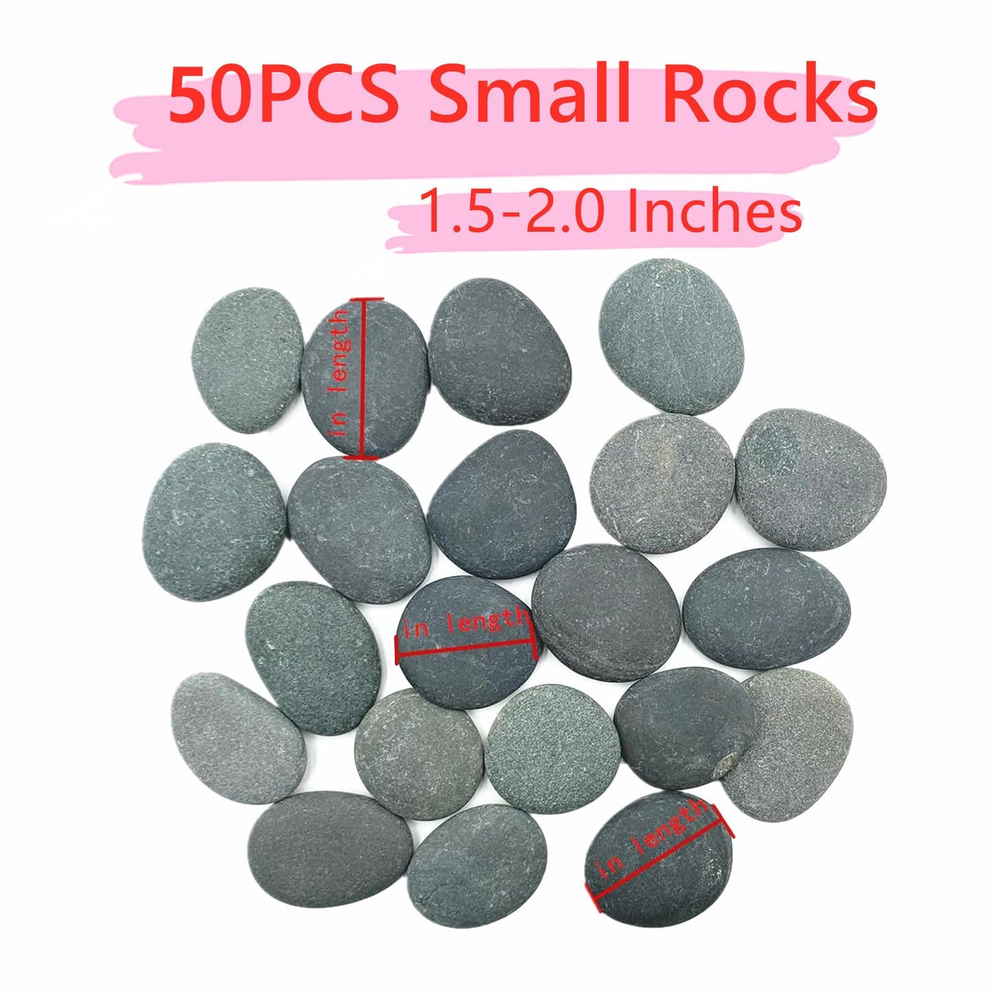 Lifetop 100 PCS Rocks Bulk for Painting, River DIY Rocks Flat & Smooth Kindness Rocks for Crafts, Decoration, Medium/Small Rocks for Painting,1.5"-3" Hand Picked for Painting Rocks (Medium +Small)…