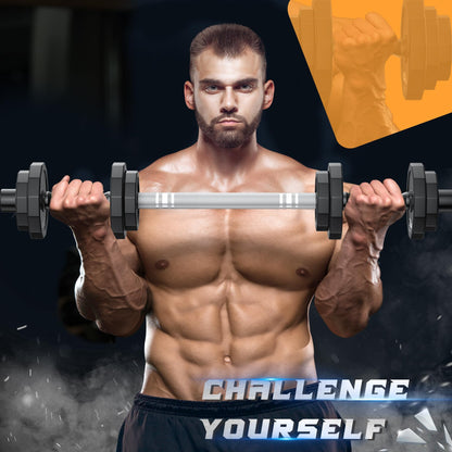 KISS GOLD Barbell Weights Dumbbells Set, Adjustable Dumbbell Sets 22Lbs 44Lbs 66Lbs 88Lbs, Solid Steel, Free Barbell Weight Set with Connector Workout Home Gym for Men Women Strength Training Shaping