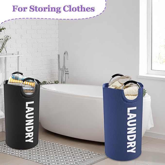 2Pcs 95L Collapsible Laundry Basket