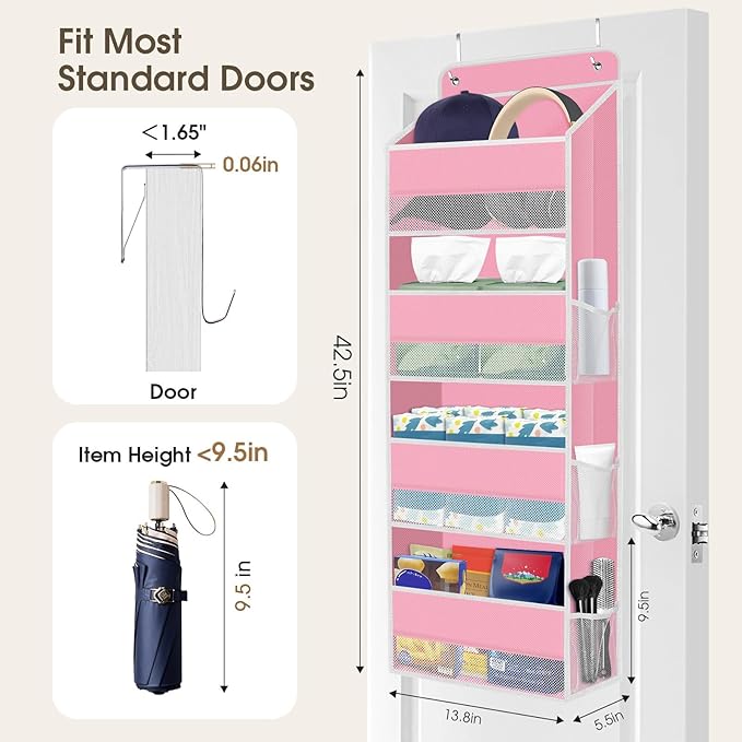 1 Pack Over The Door Organizer Hanging Storage Organizers