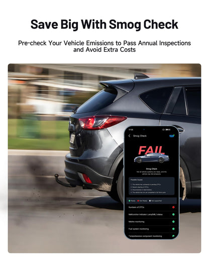 TOPDON Carpal OBD2 Scanner Bluetooth - Scanner for Car, All System Diagnostic Tool for iOS & Android, Vehicle Health Check, 6 Maintenance Services, Smog Check, Repair Guide, Performance Test-Black