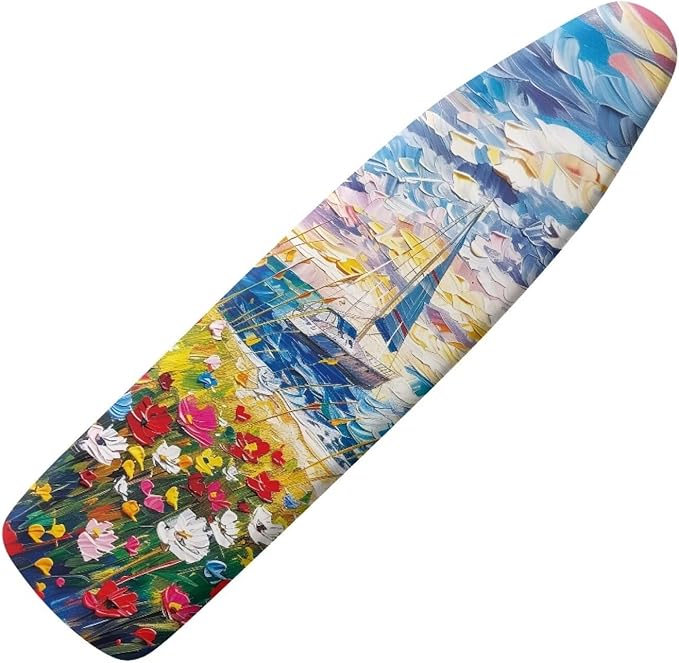 Floral Print Ironing Board Cover and Pad, Stretch Standard Size Thick Padding