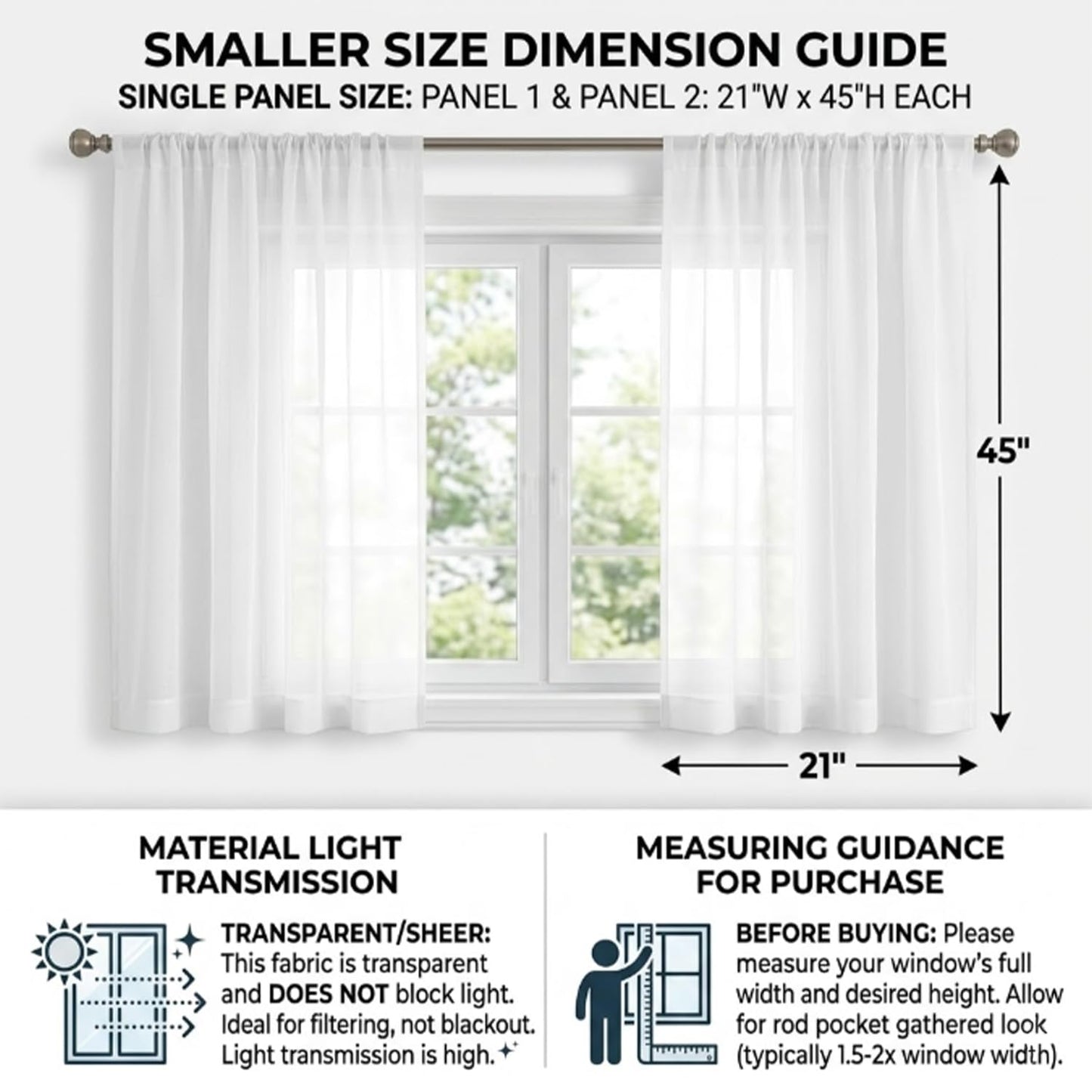 TYVGICZ Yellow Paris Curtains, Landscape Architecture City Scenery Eiffel Tower Landmark Famous Cityscape Romantic Window Treatments for Girls Living Room Kitchen Bathroom 2 Panel, 42x45 Inch