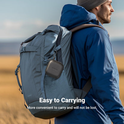 UGREEN Earbud Case, Waterproof Earphone Case Pouch Compatible with AirPods Pro Headphone Case Holder with Stainless Steel Carabiner, for Headphones, Earbuds, SD Memory Card, Camera Chips, Black