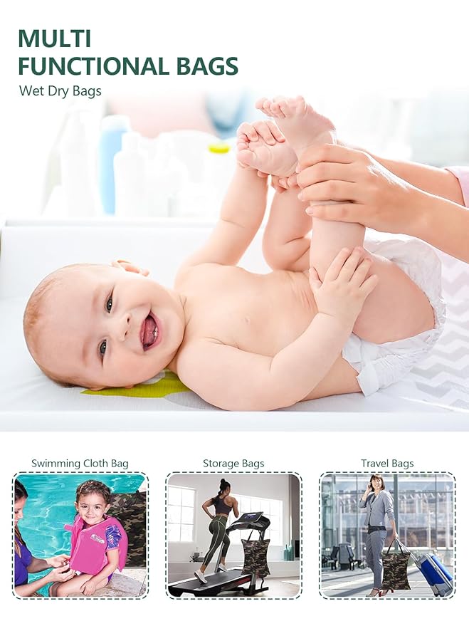 ALVABABY Large Wet Dry Bag Waterproof Hanging Cloth Diaper